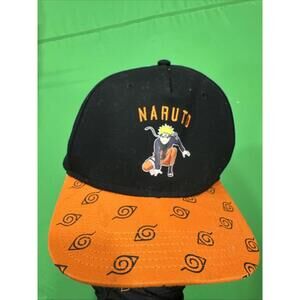 Naruto Shippuden Youth Naruto Uzumaki Leaf Village Logo Adjustable Snapback Hat